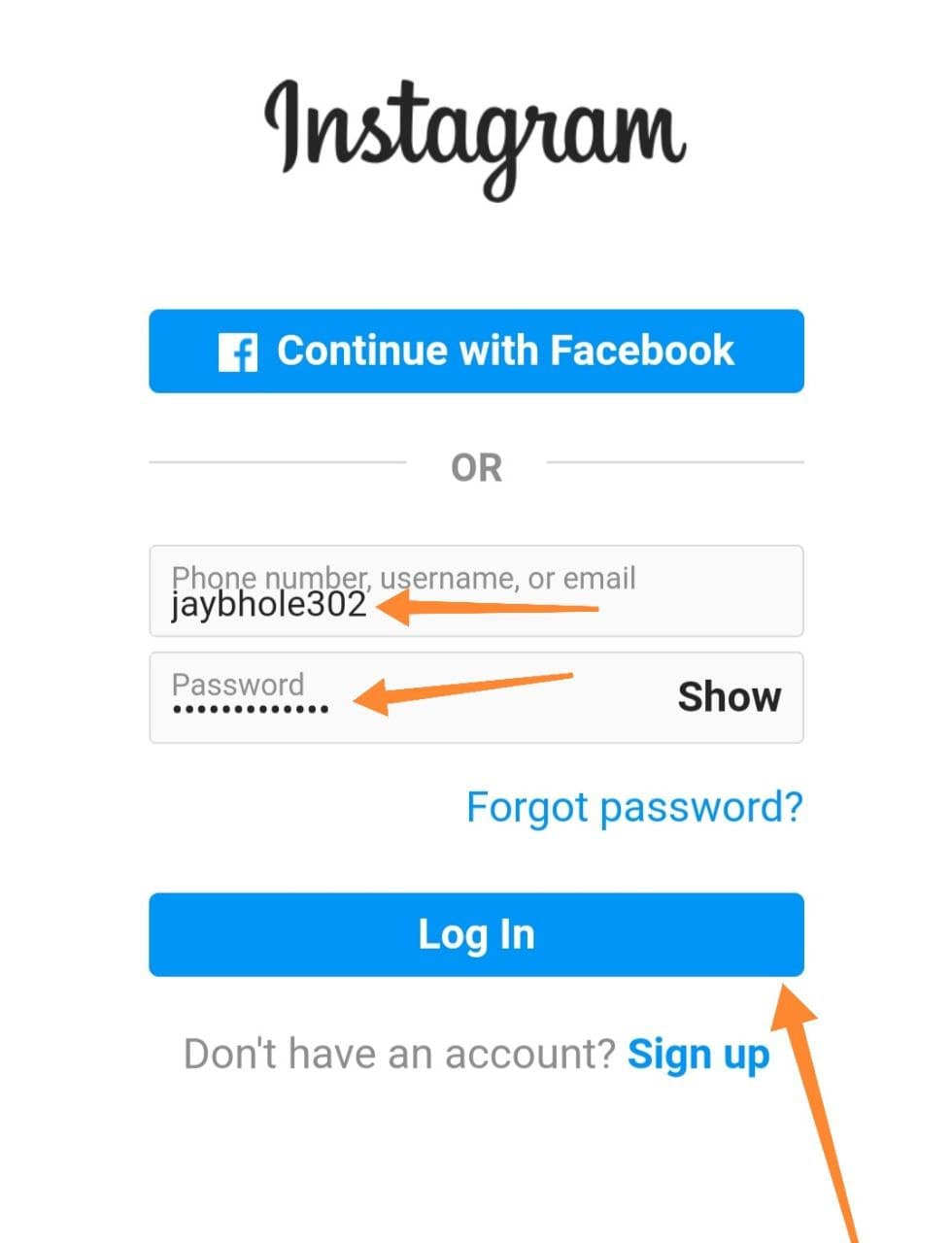 Login With Instagram Account