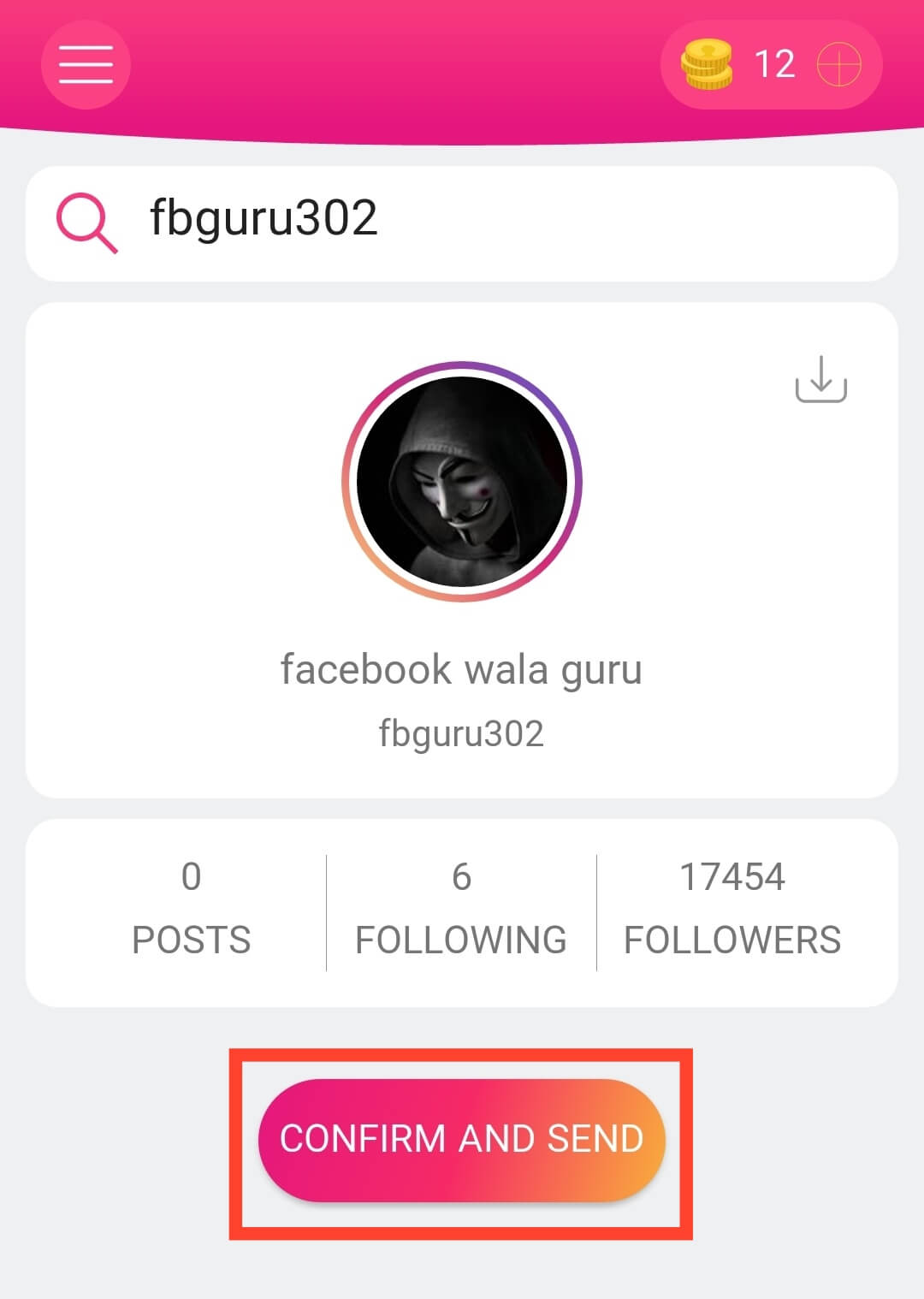 Confirm and Send