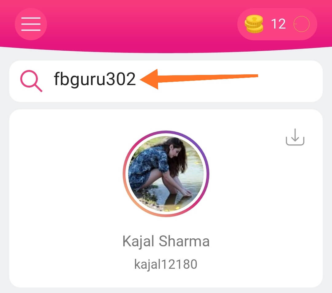 Enter Username and Search
